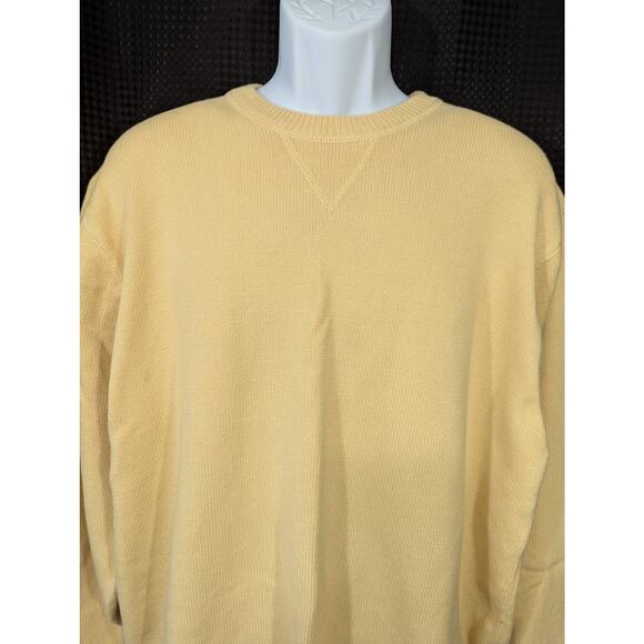 EDDIE BAUER! CORNMEAL YELLOW, 100% COTTON CREW NECK SWEATER! SZ XXL - Picture 3 of 9